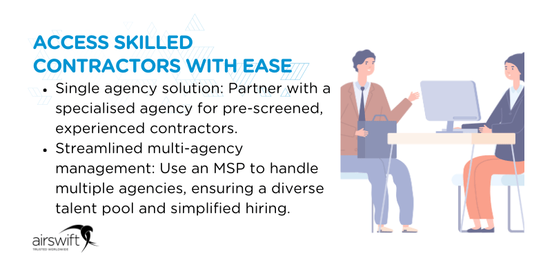 Tapping into a specialised contingent workforce is an excellent solution for accessing skilled labour